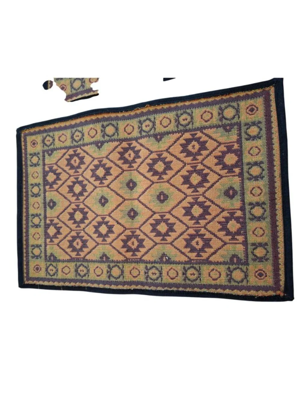 Vintage Southwestern Aztec Woven Tapestry Placemats Set of 5 Boho